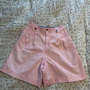 Liz Claiborne Light Pink Pleated High-Rise Shorts